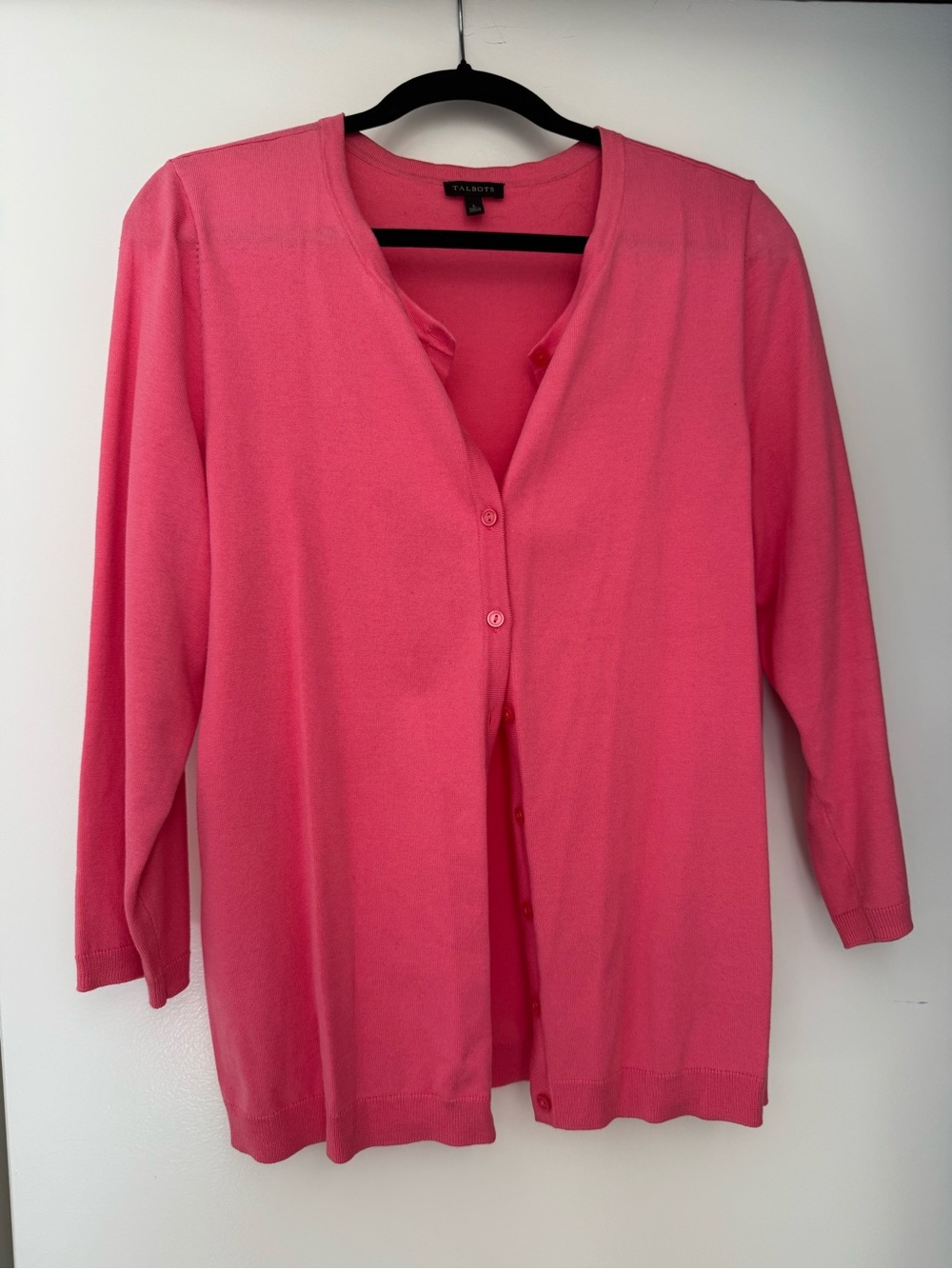 Talbots Pink Coral Button-Front Women's Cardigan